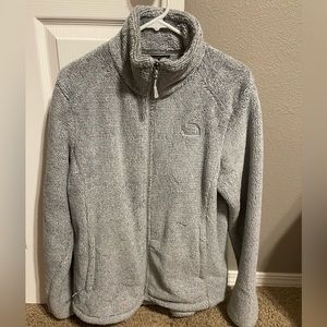North face gray sherpa jacket